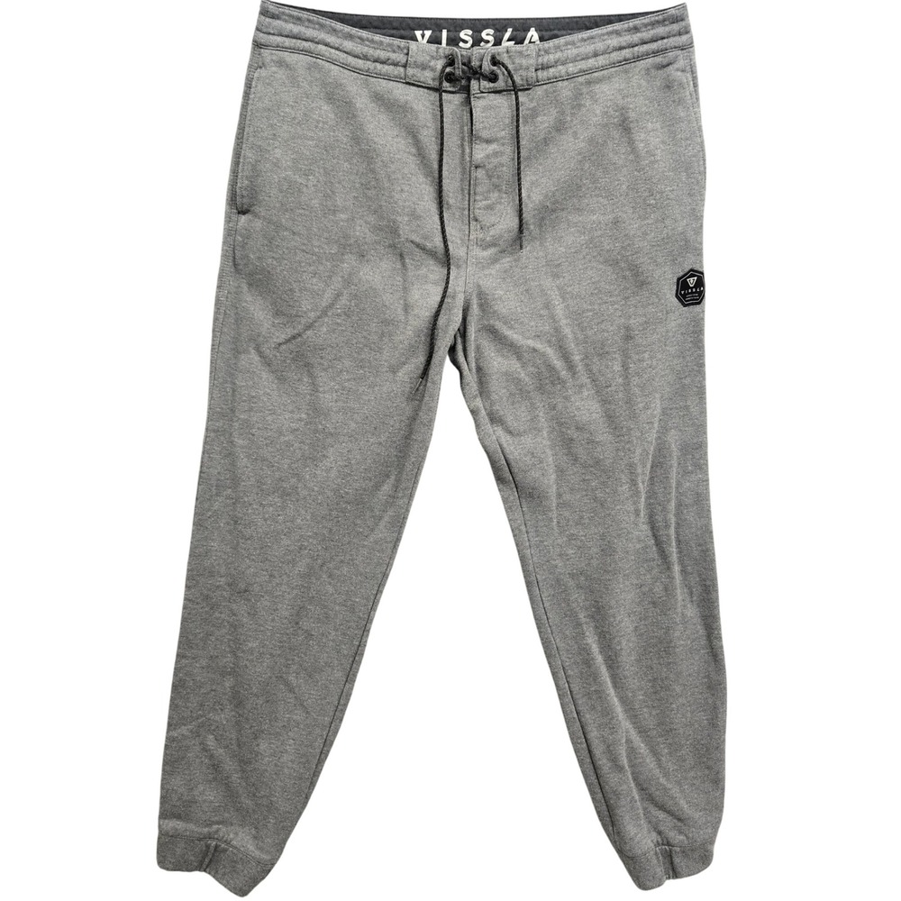 Vissla‎ Sofa Surfer All Sevens Mens XXL Gray Fleece Jogger Sweatpants Comfy